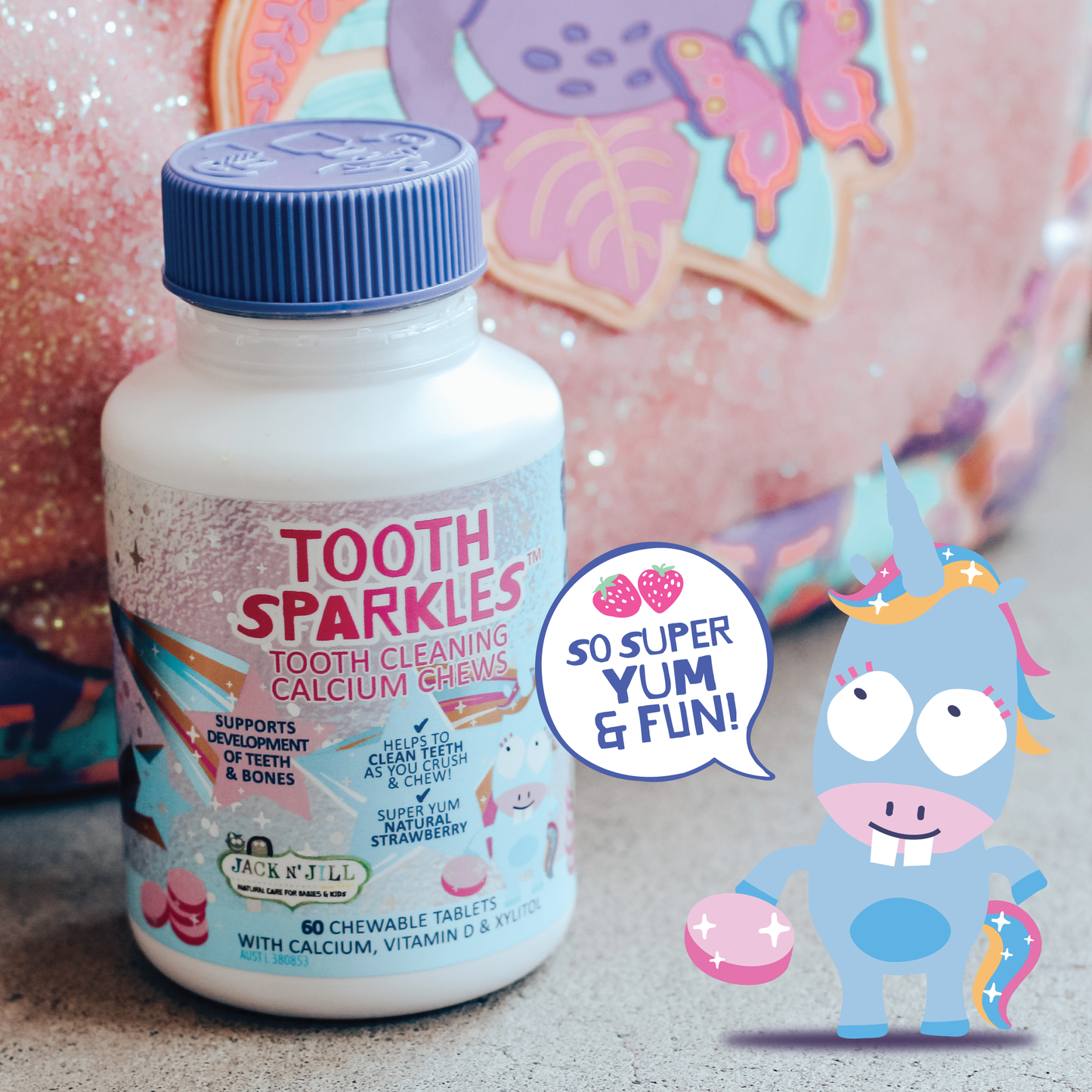 Jack'n'Jill Tooth Sparkles 60 pack - Tooth Cleaning chews