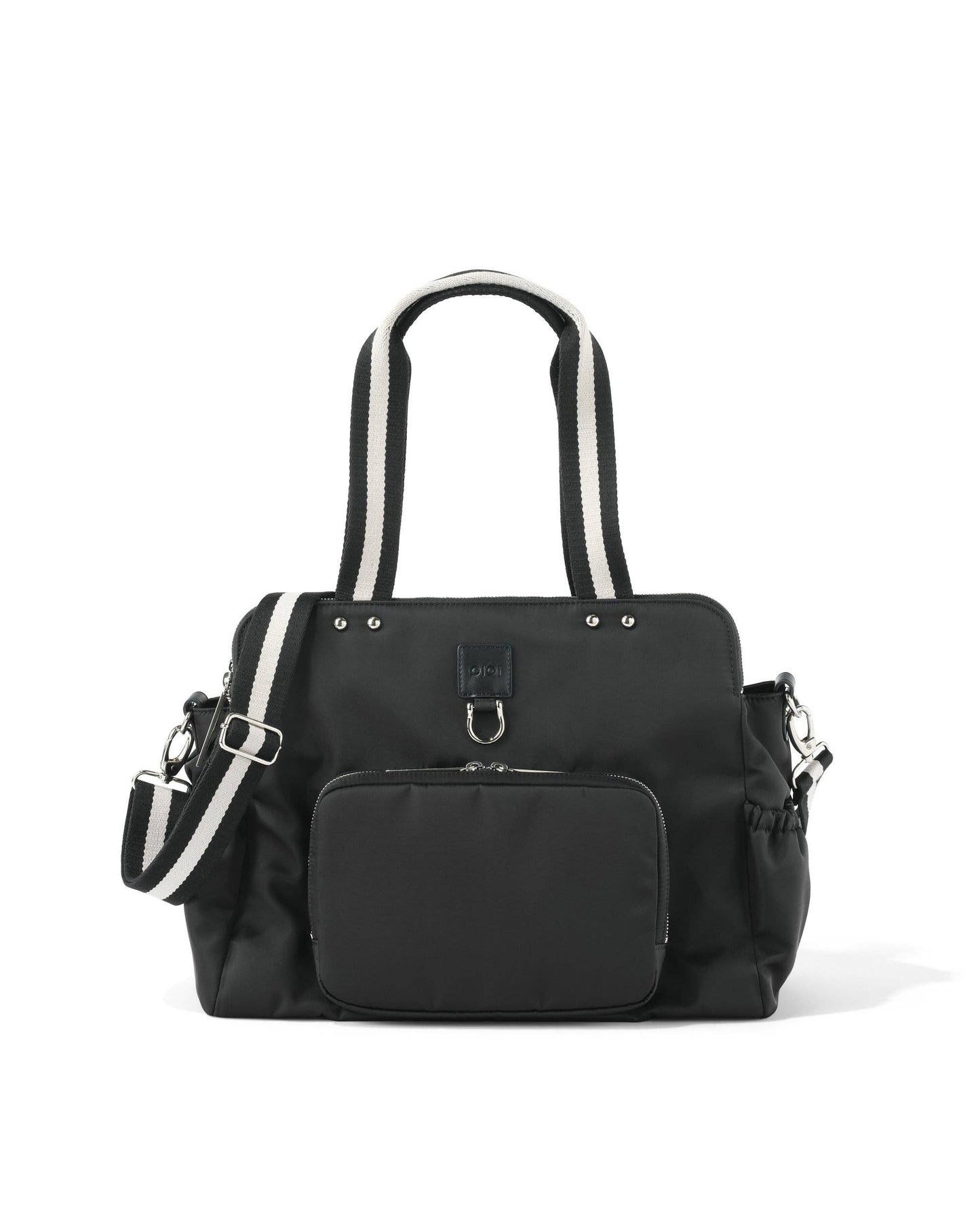 OiOi Triple Tote Nappy Bag - Black Nylon