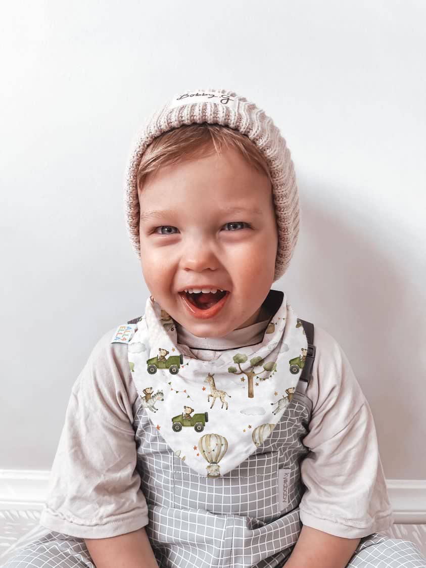 Bandana Bibs 2pk - Gingham Sage