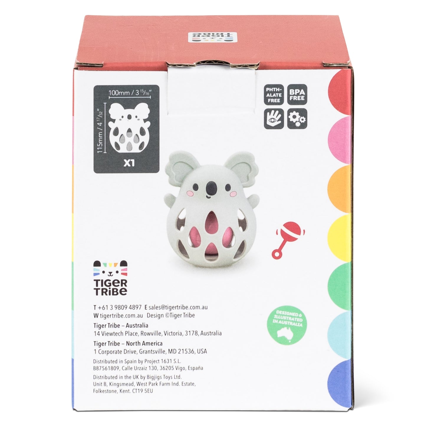 Tiger Tribe - Silicone Baby Rattle - Koala