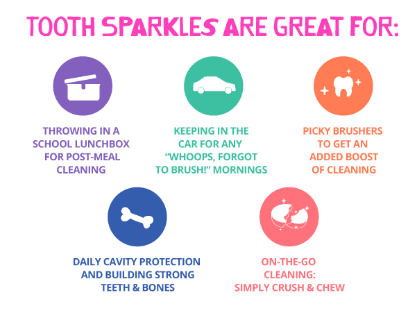 Jack'n'Jill Tooth Sparkles 60 pack - Tooth Cleaning chews