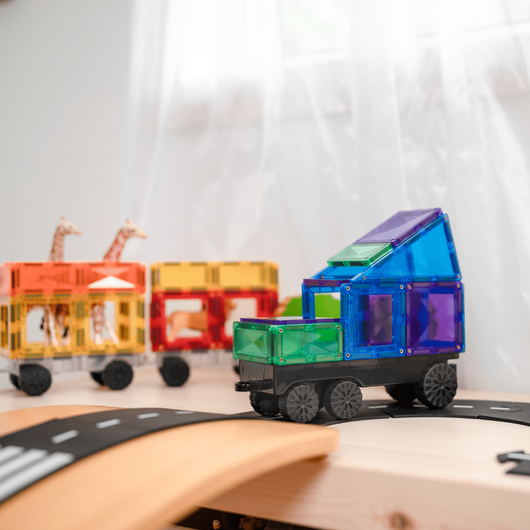 Connetix Magnetic Tiles Rainbow Transport Pack 50 pieces | Serenity Kids