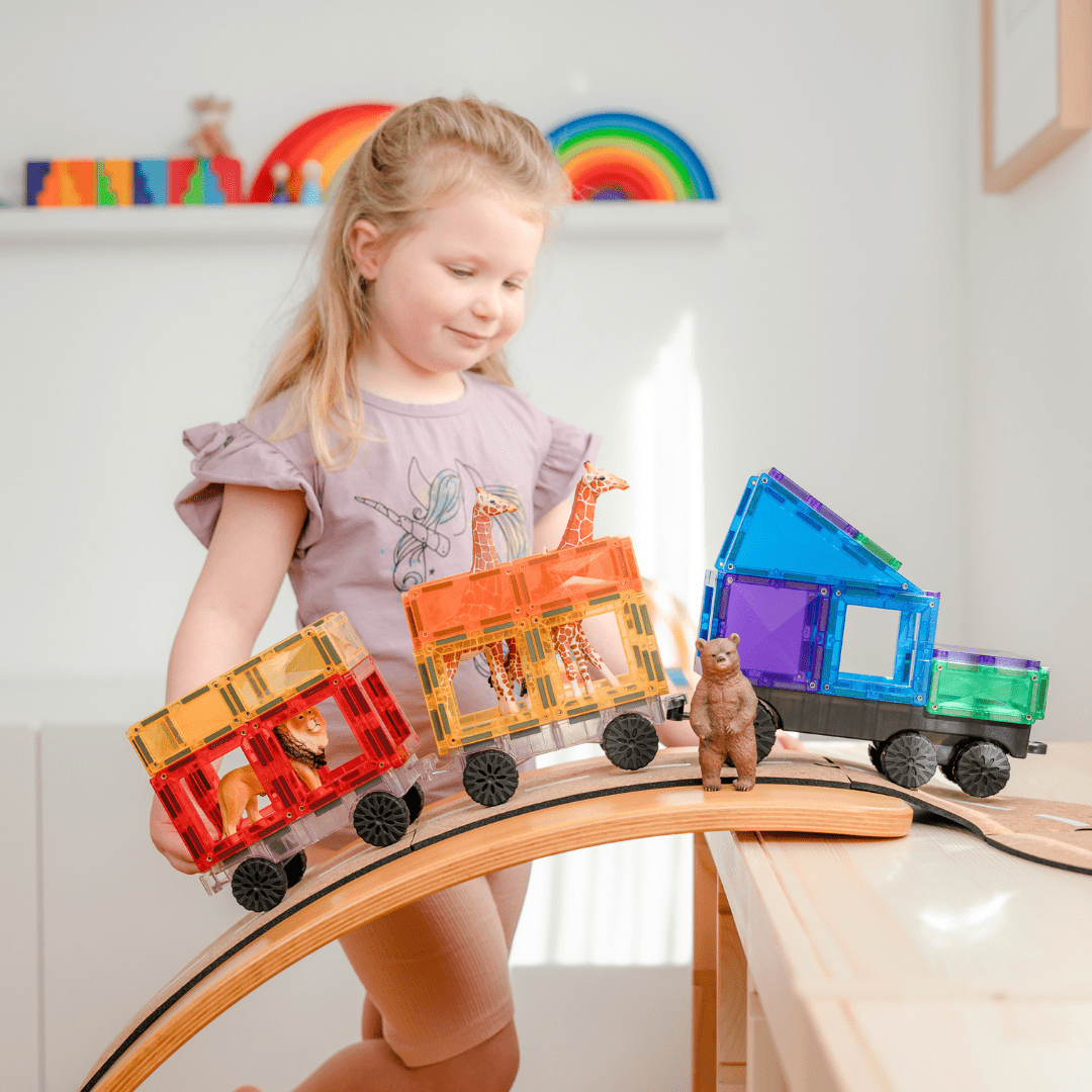 Connetix Magnetic Tiles Rainbow Transport Pack 50 pieces | Serenity Kids