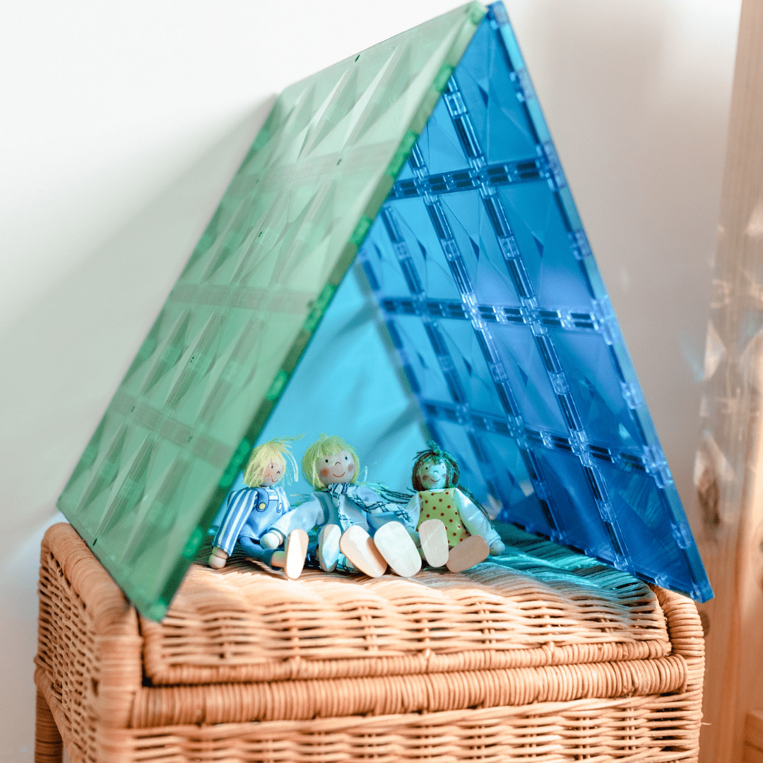 Connetix Tiles 2 Piece Base Plate Green & Blue Pack | Serenity Kids