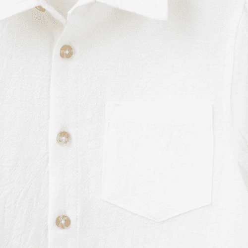 Archie Boys Long Sleeve Button Shirt - Ivory