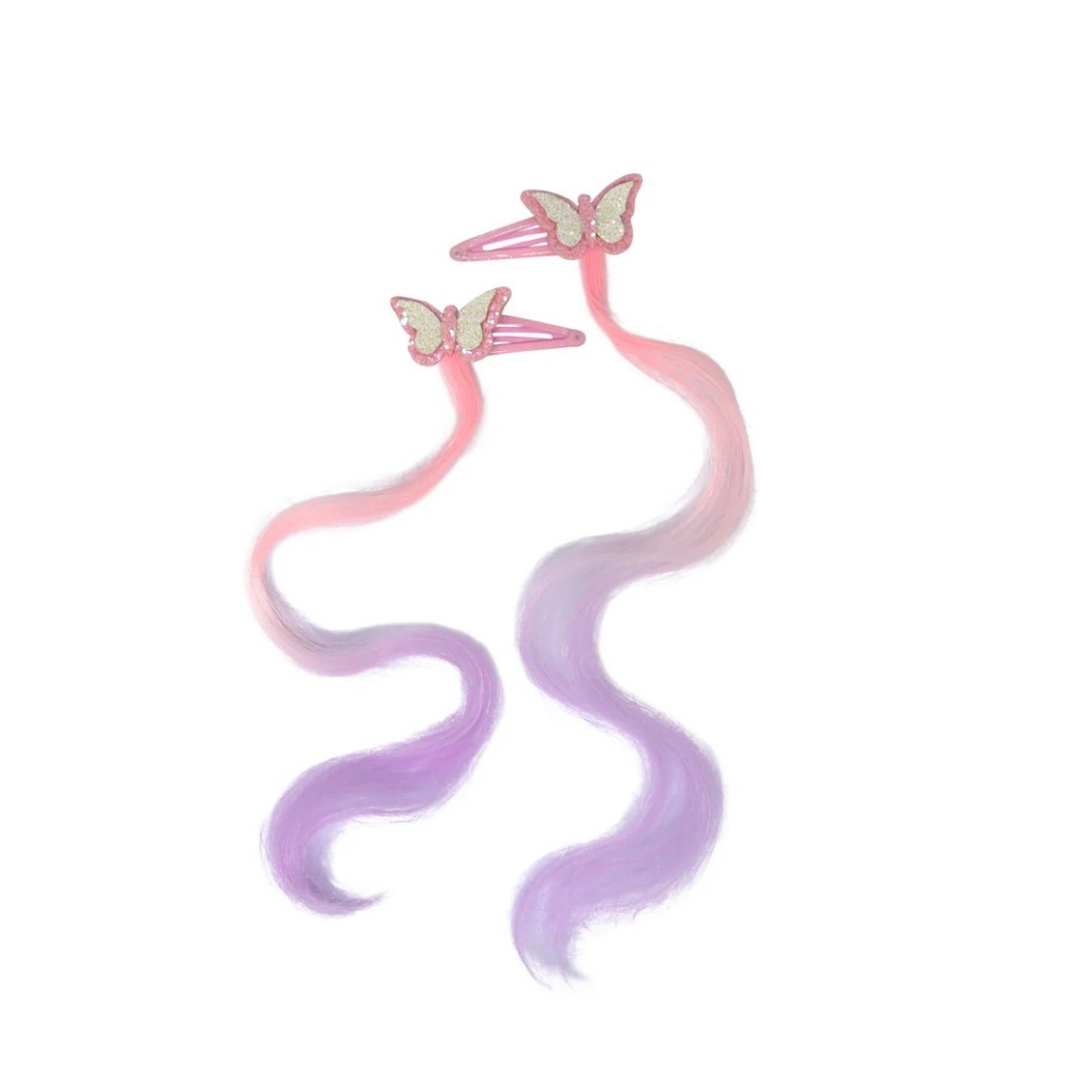 Butterfly Hair Clips with Hair Extension
