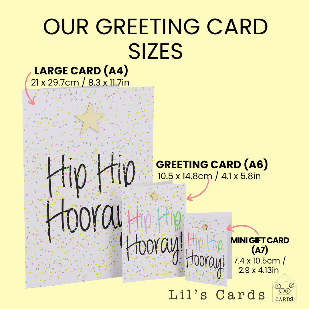 Large Leaving Card 'From All of US' - Confetti