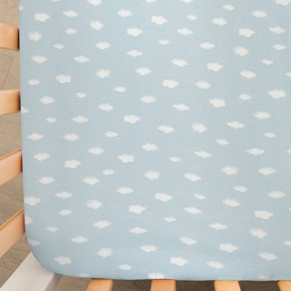 2 Pack Organic Cot Fitted Sheet - Elephant Playtime