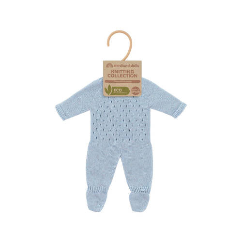 Miniland - Knitted Doll Pyjamas 38cm - Blue
