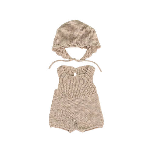 Miniland - Knitted Doll Outfit 38cm - Romper & Bonnet
