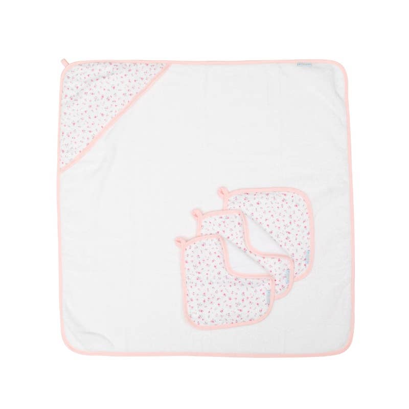 Wash Cloths 3pk - Pink Petals