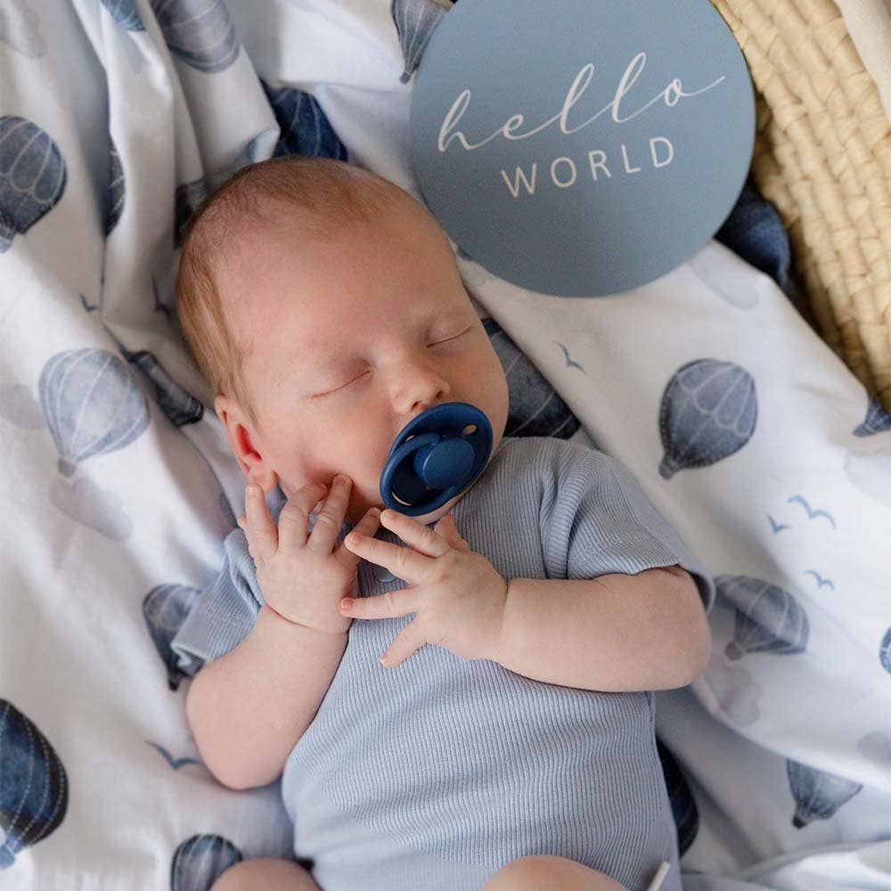 Snuggle Hunny Cloud Chaser Baby Jersey Wrap & Beanie Set