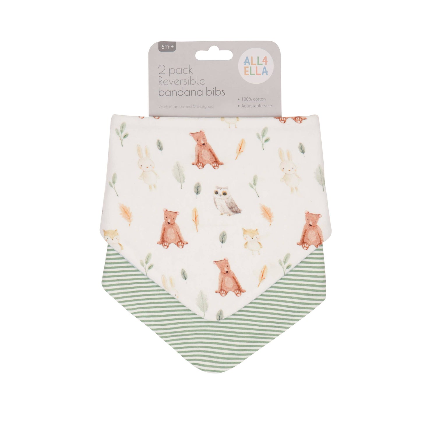 Bandana Bibs 2pk - Forest friends