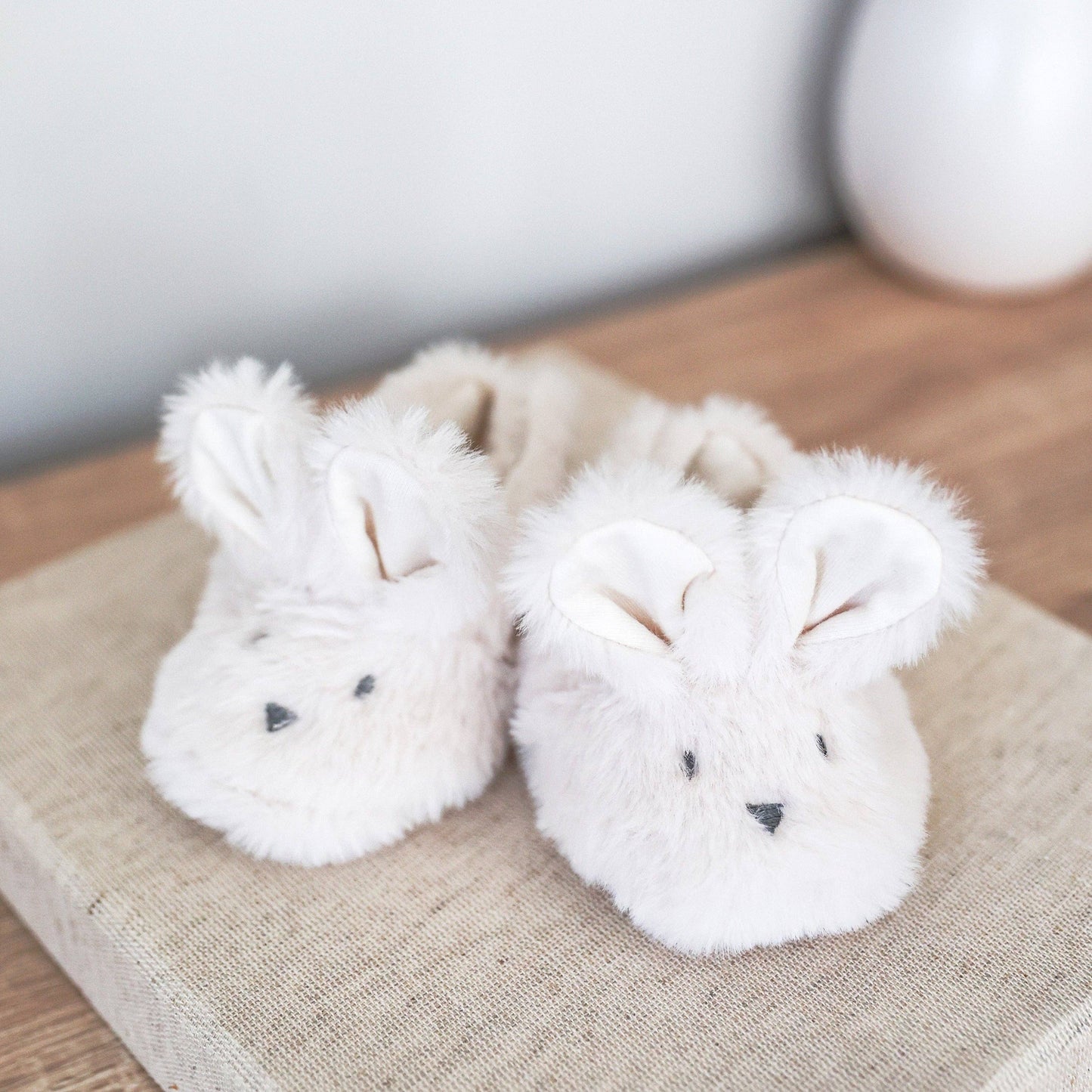 Alimrose Luxe Bunny Booties Ivory