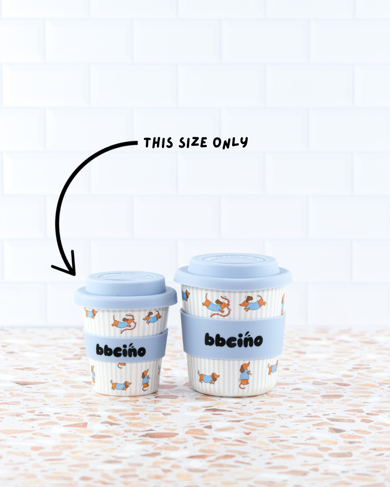 Dash in Blue Babycino Cup - 120ml (STRAW INCLUDED)