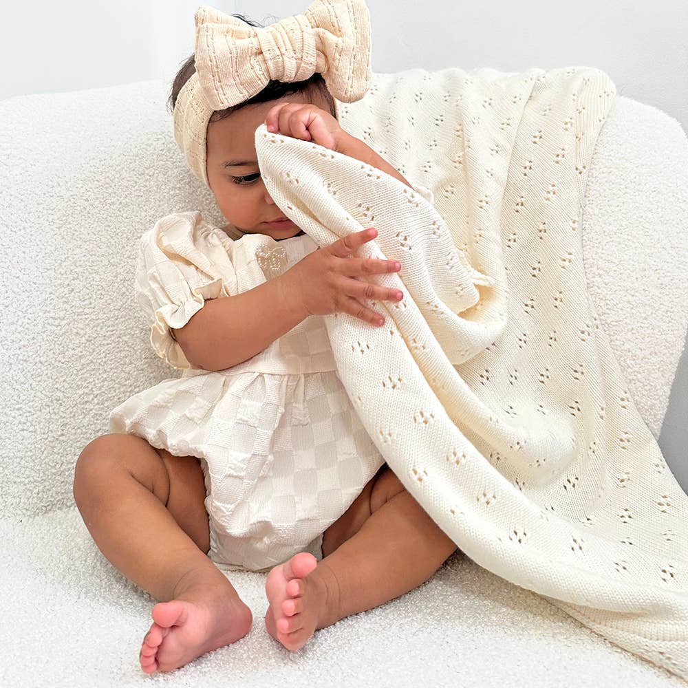 Bamboo/Cotton Heirloom Baby Blanket