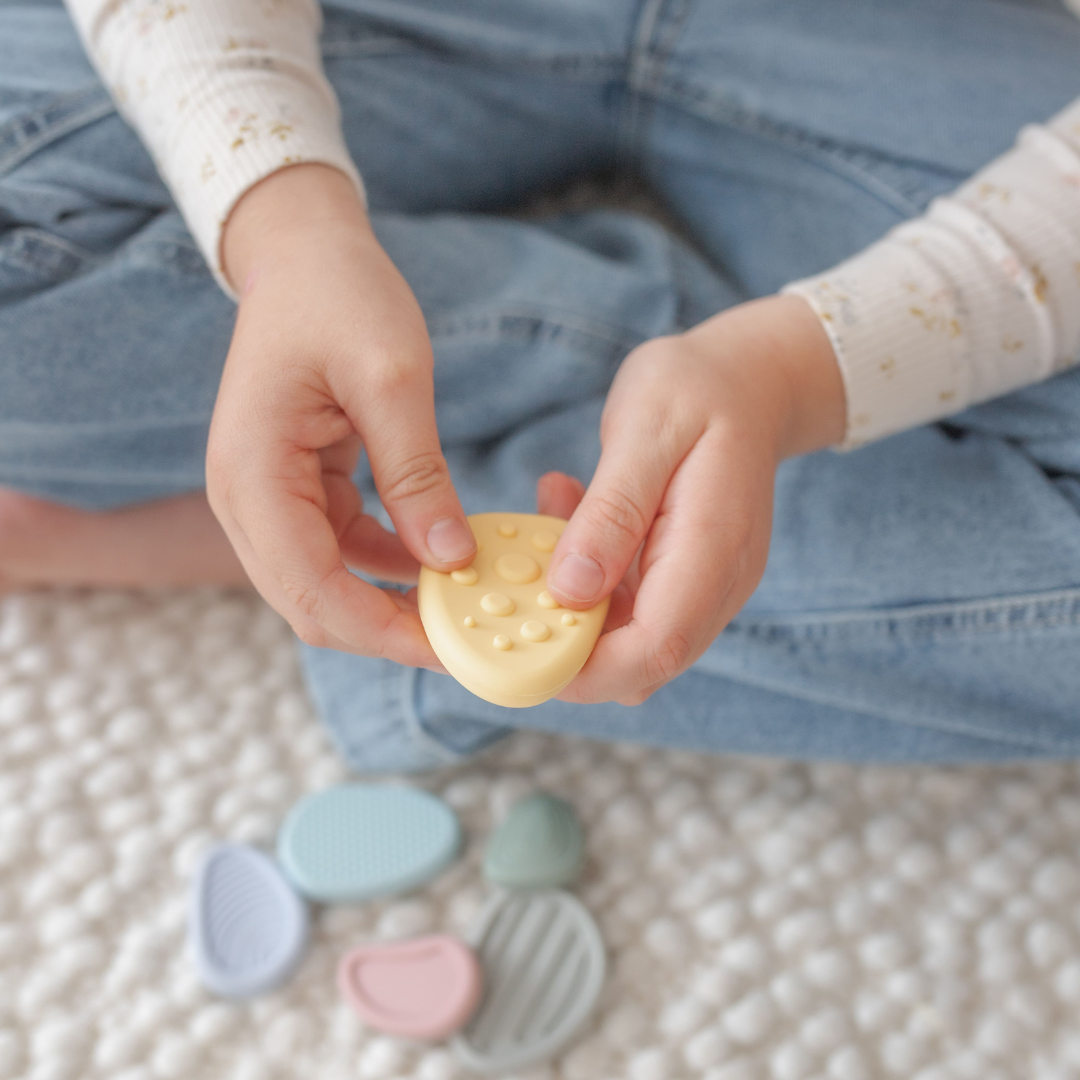 Mindful & Co Worry Stones – Calming Sensory Fidget for Kids (Set of 6)