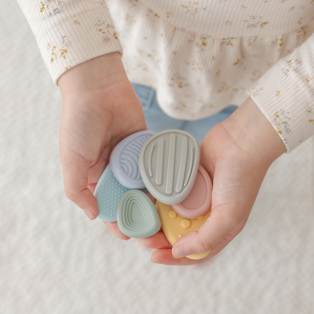Mindful & Co Worry Stones – Calming Sensory Fidget for Kids (Set of 6)
