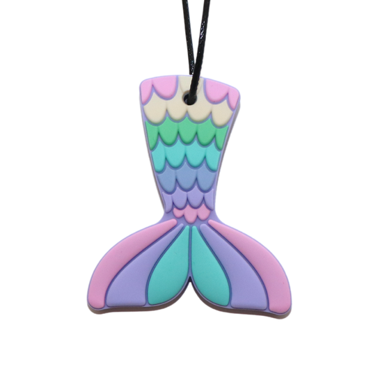Jellystone Mermaid Tail Sensory Chew Pendant
