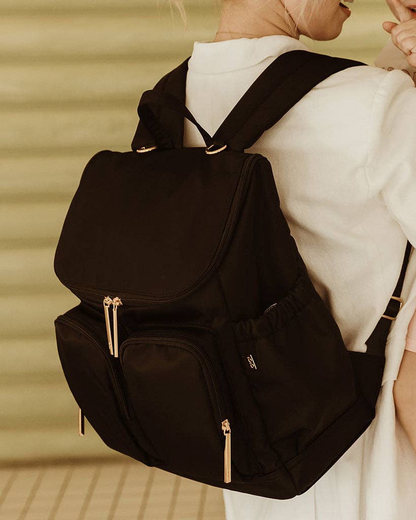 OiOi Signature Nappy Backpack - Black Nylon