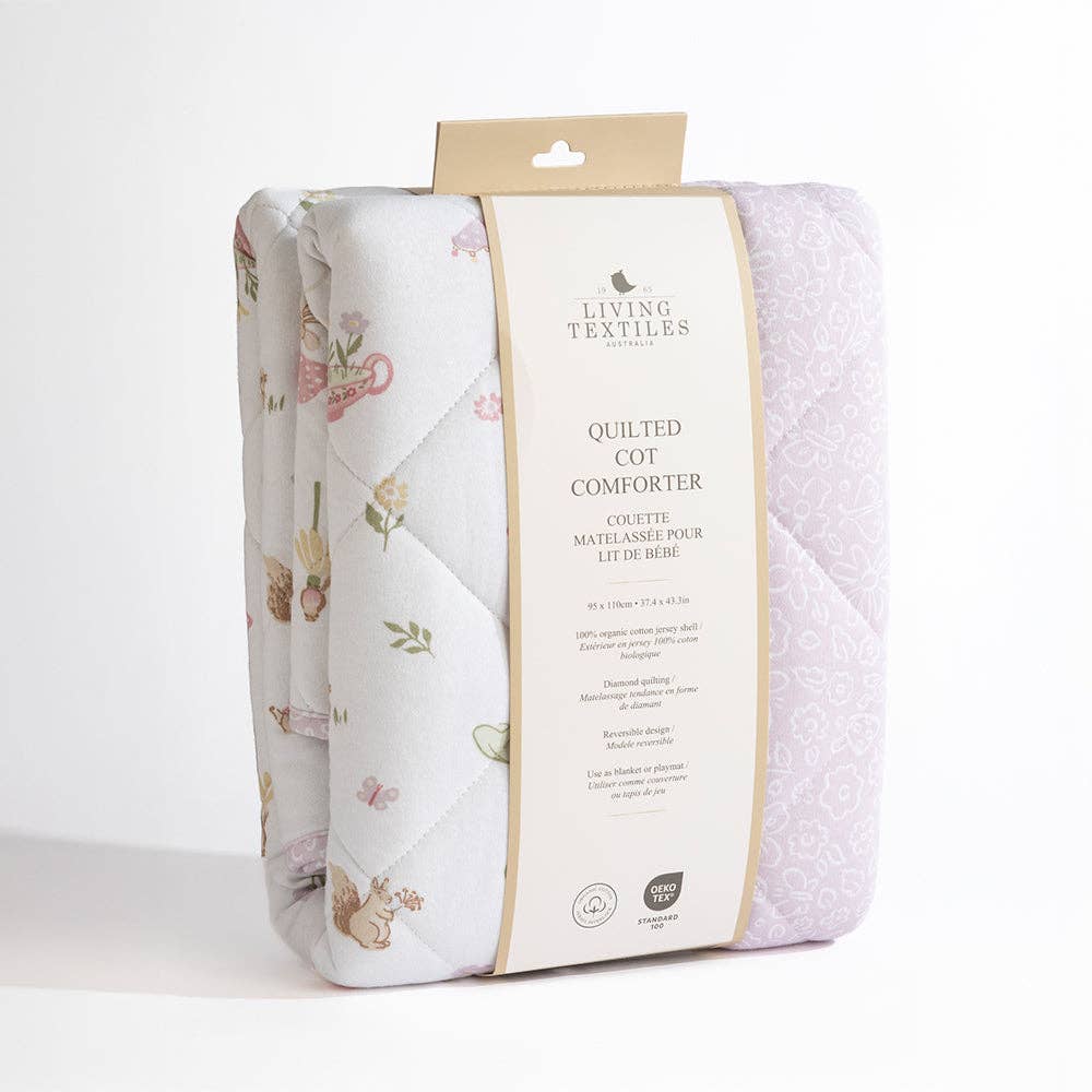 Organic Reversible Cot Comforter - Whimsical Wonderland
