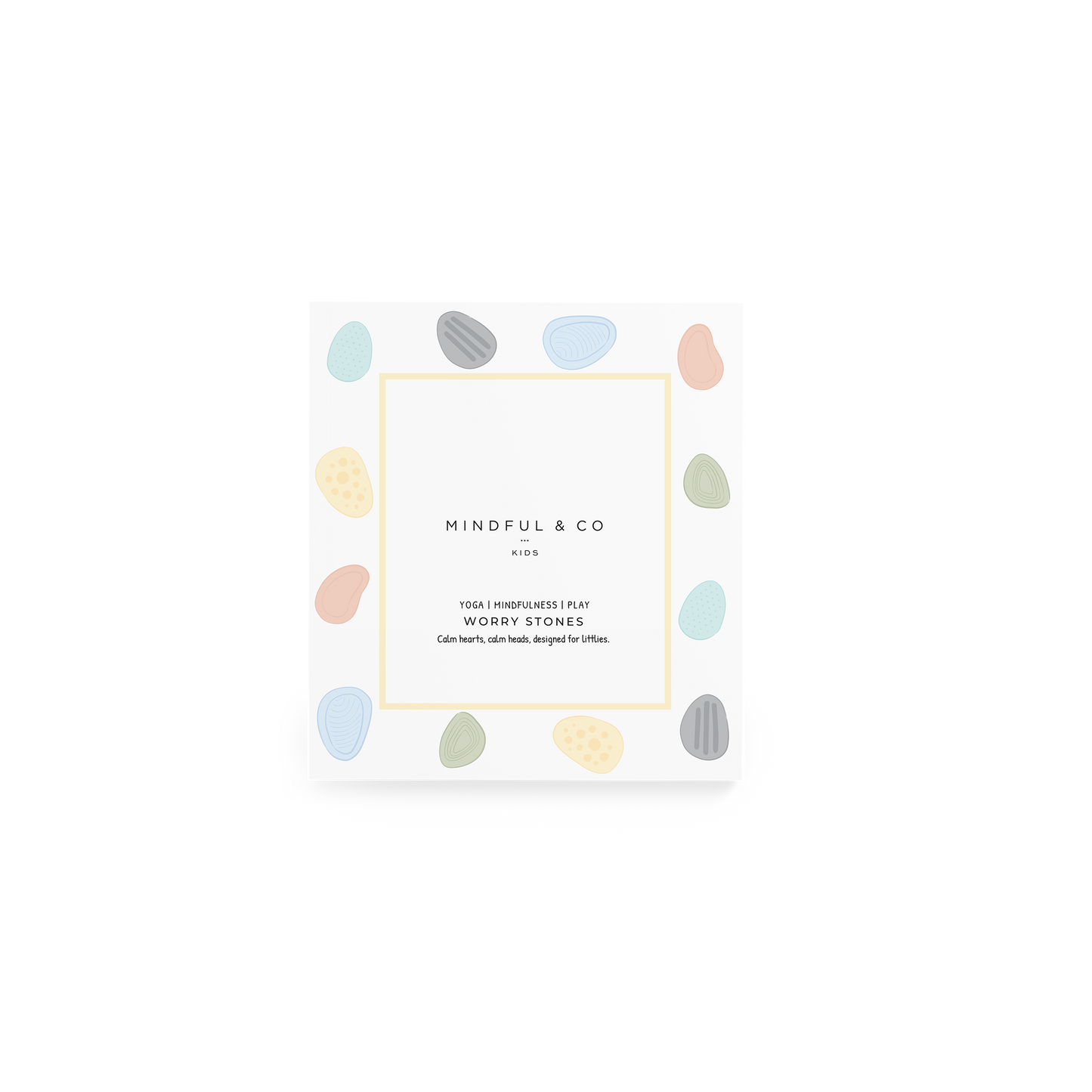 Mindful & Co Worry Stones – Calming Sensory Fidget for Kids (Set of 6)