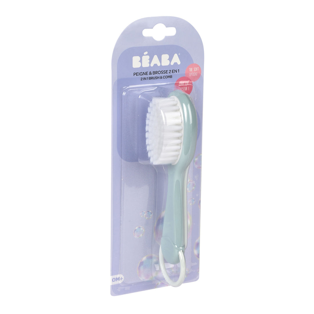 Beaba Baby Brush & Comb - Green Blue