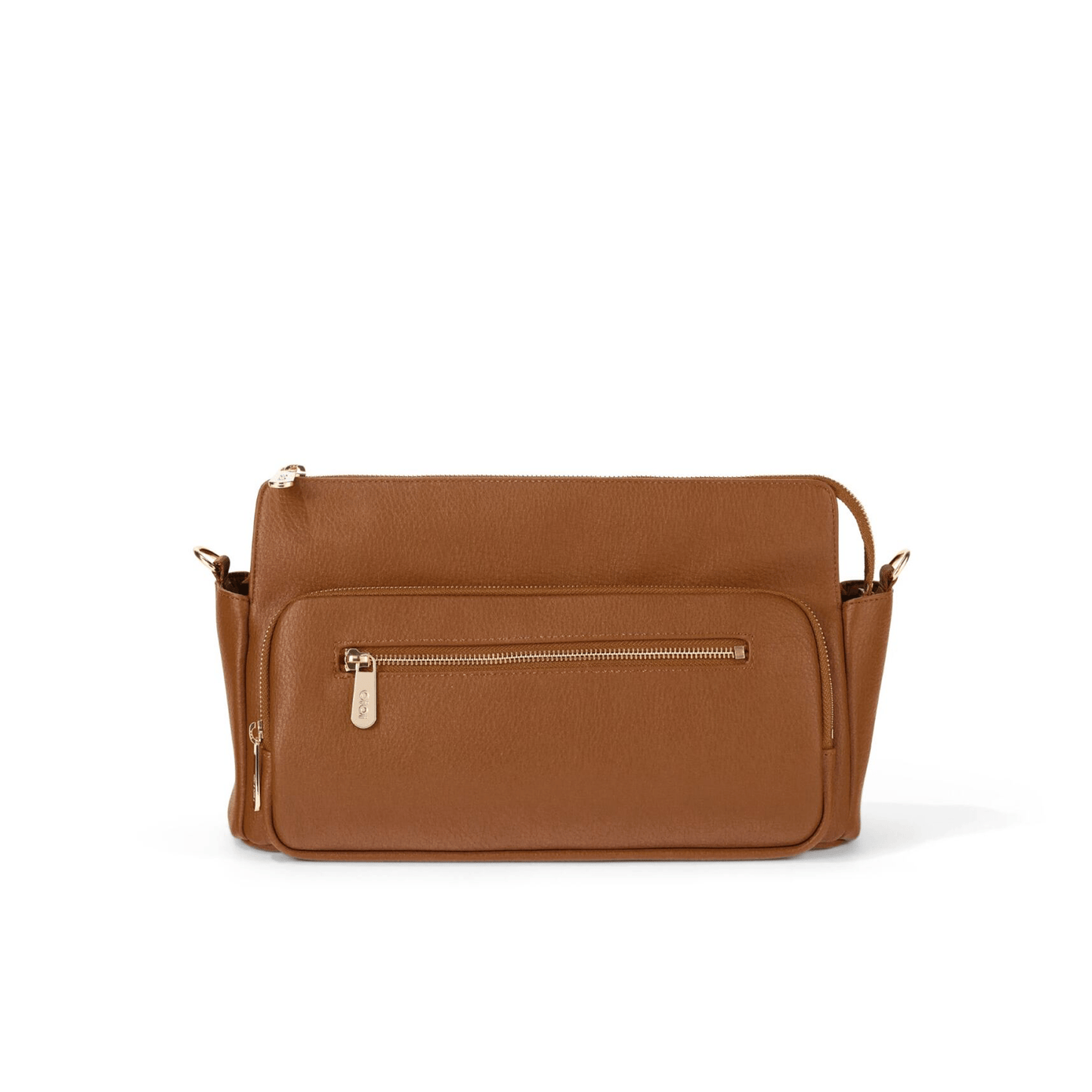 Multitasker Pram Caddy - Chestnut Brown Vegan Leather