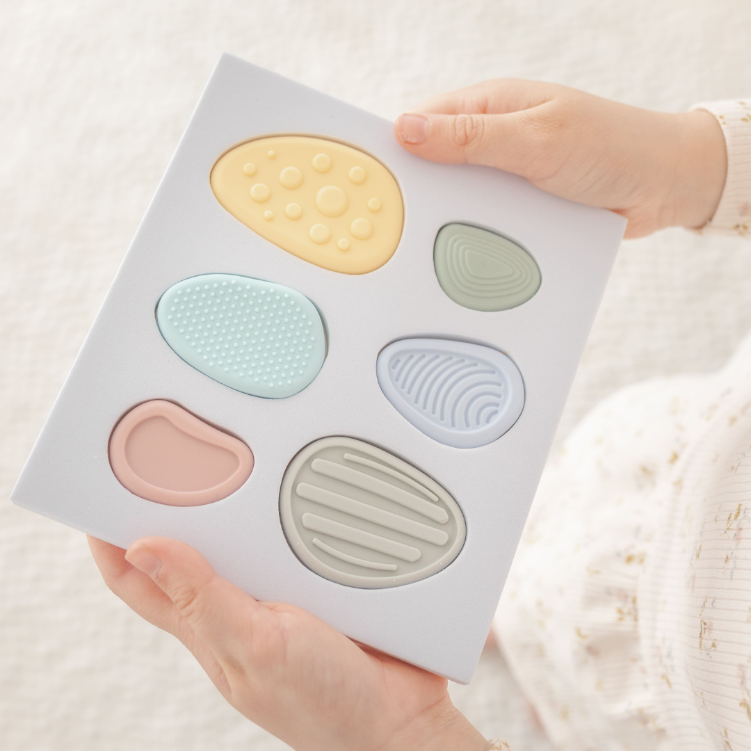 Mindful & Co Worry Stones – Calming Sensory Fidget for Kids (Set of 6)