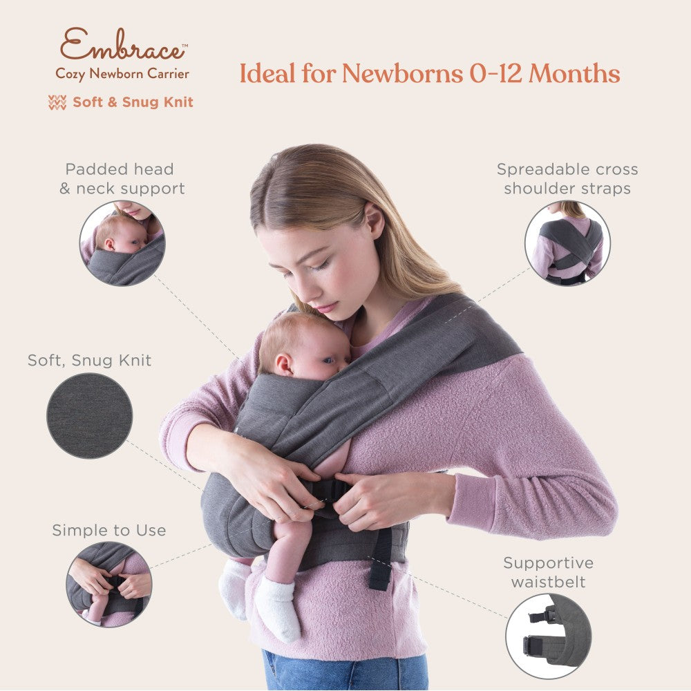 Ergobaby Embrace Newborn Carrier - Pure Black