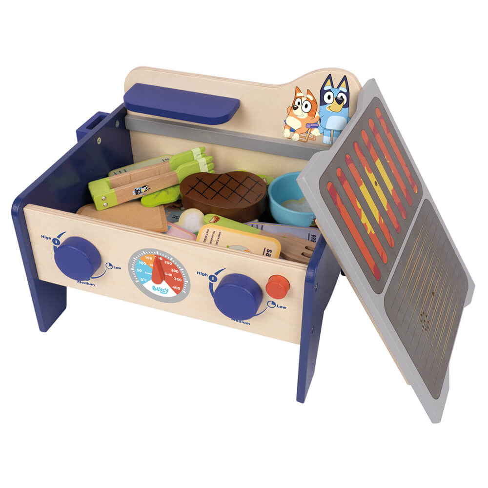 Bluey Wooden BBQ and Salad Play Set | Serenity Kids
