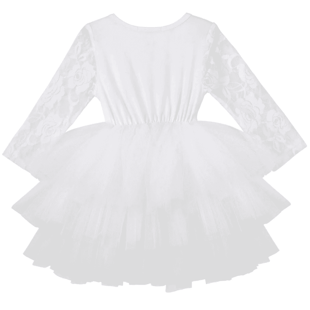 Baby Girl's My First Lace Tutu Long Sleeve - Ivory