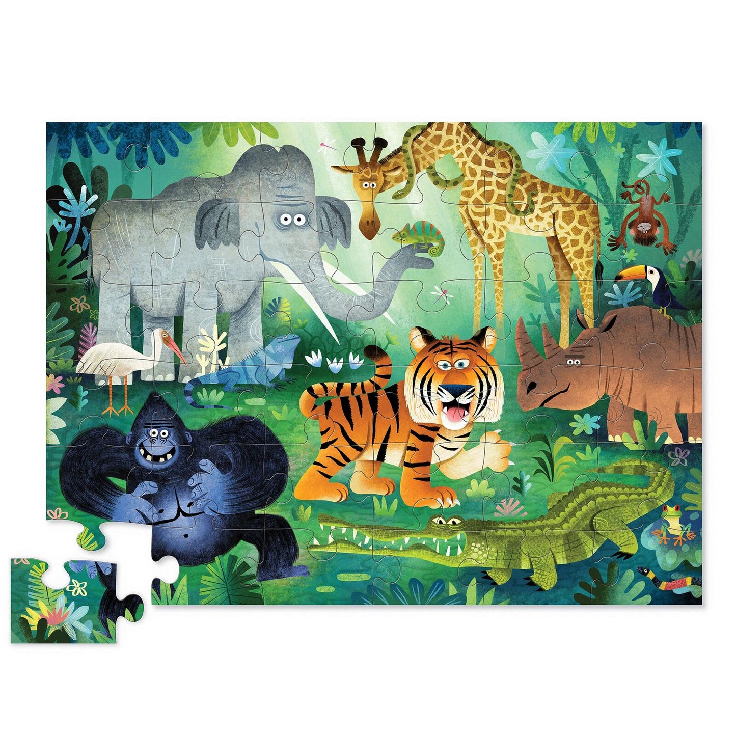 Crocadile Creek Classic Floor Puzzle 36 pc - Wild Kingdom