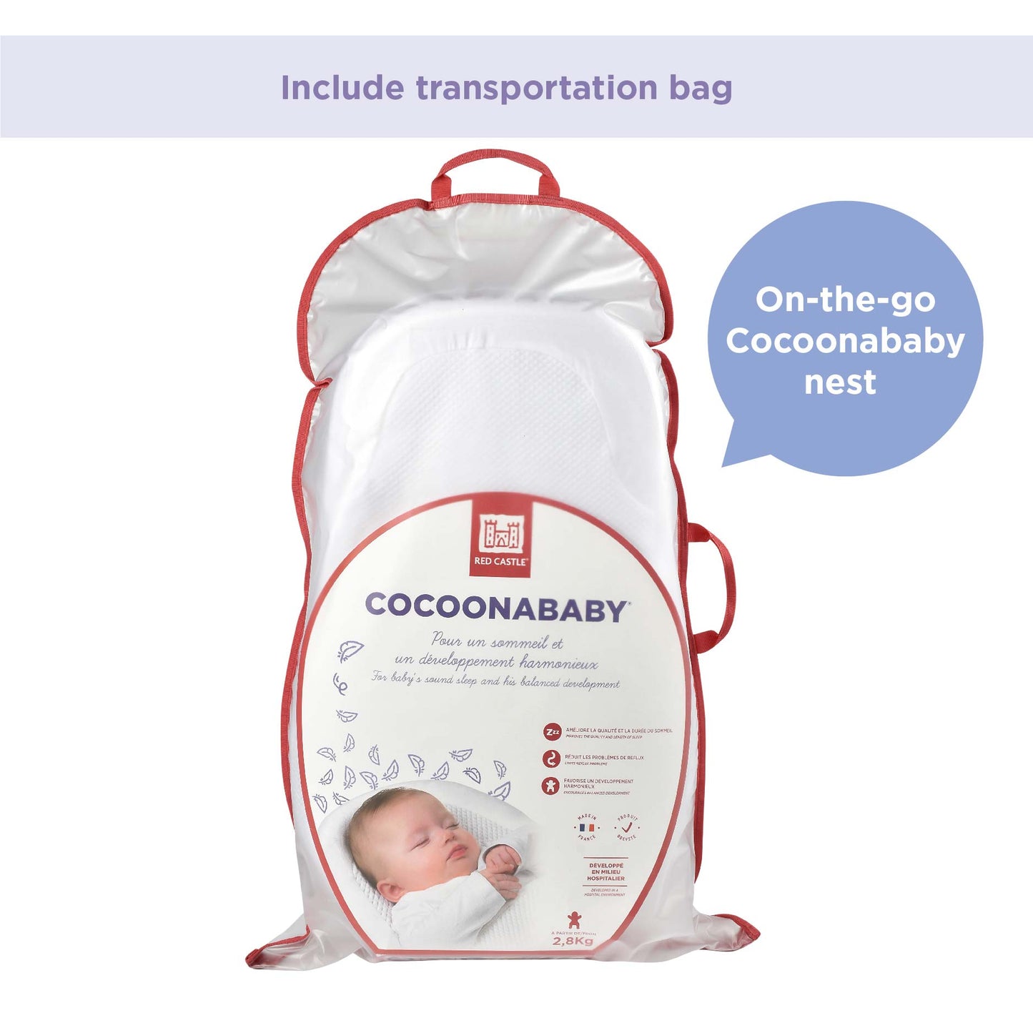 Red Castle Cocoonababy Nest - Linen Natural