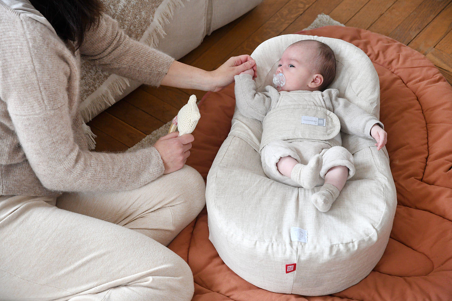 Red Castle Cocoonababy Nest - Linen Natural