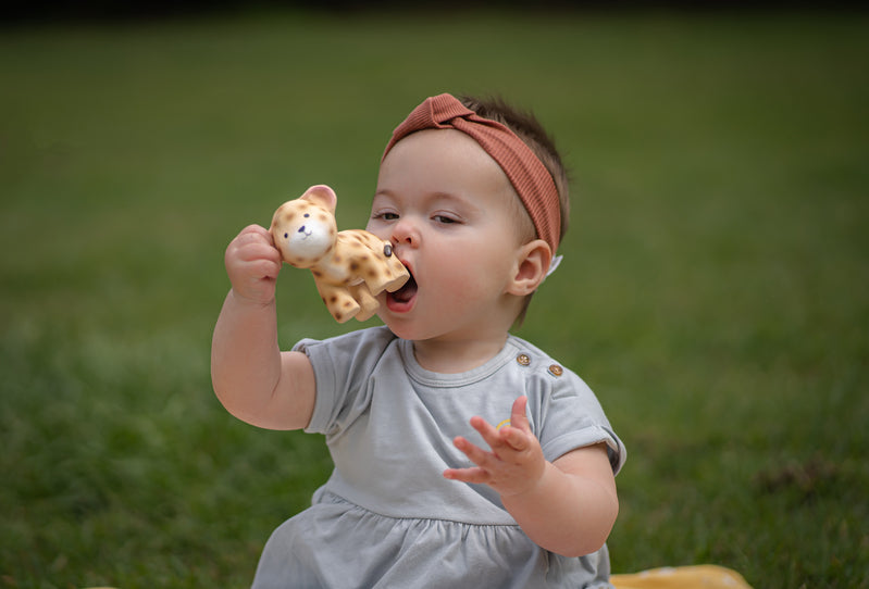 Natural Rubber Teething Toy - Leopard