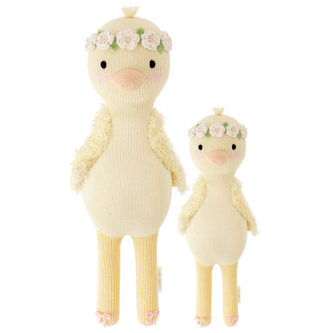 Cuddle + Kind Little Flora The Duckling - Ivory 13" | Serenity Kids