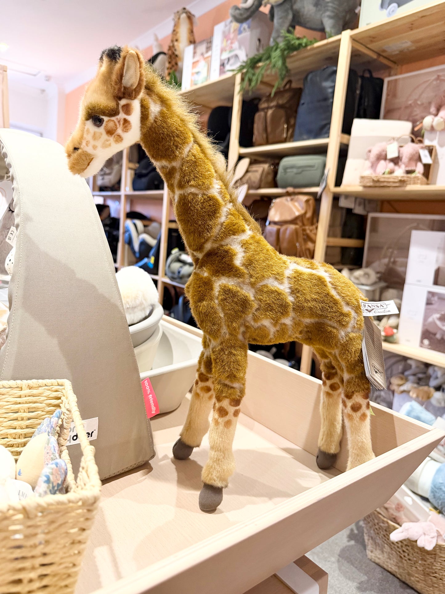 HANSA CREATIONS GIRAFFE STANDING SOFT PLUSH TOY 50CM
