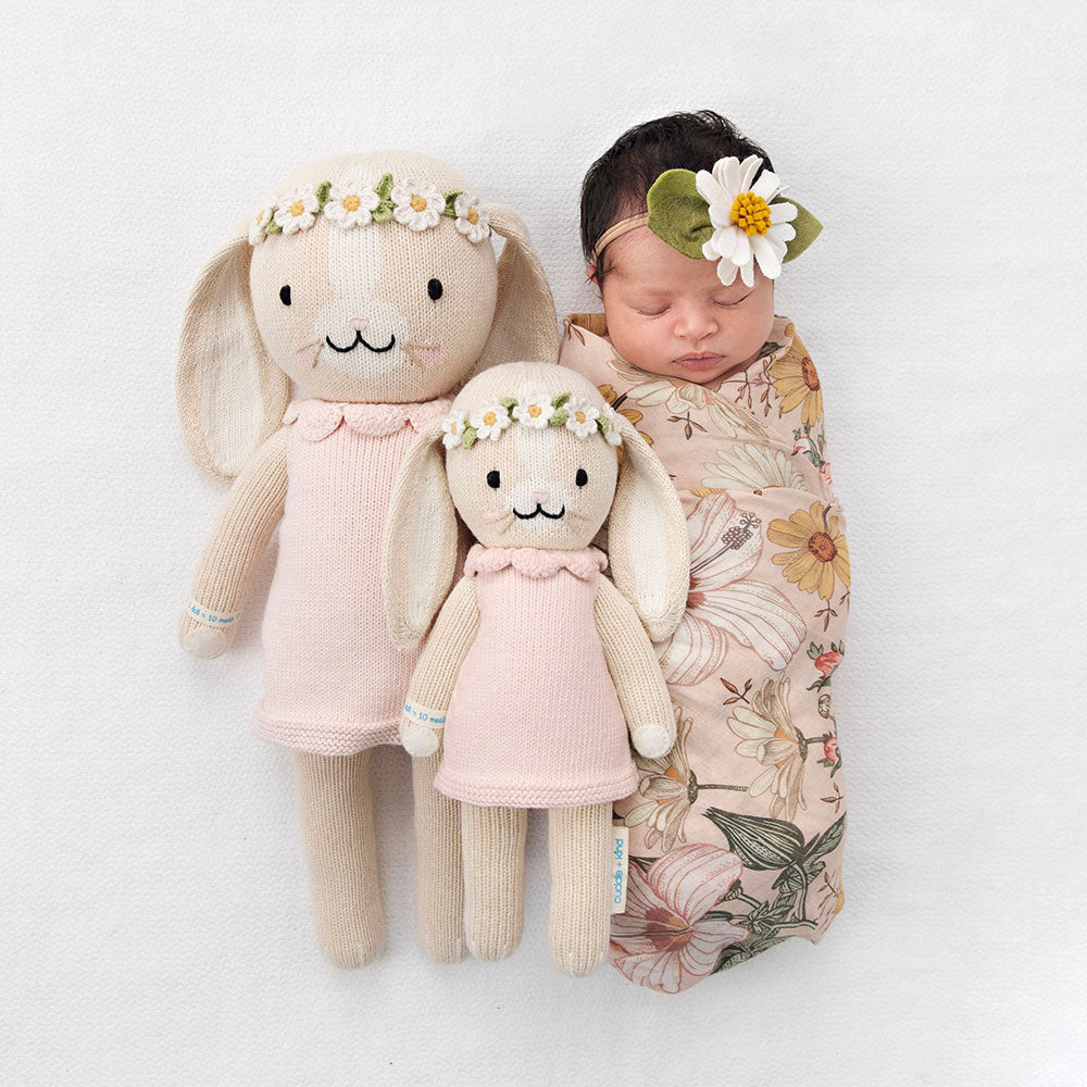 Cuddle + Kind Little Hannah The Bunny 13" - Blush