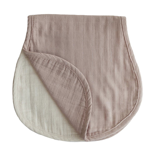 Mushie Burp Cloths 2 Pack - Natural & Fog