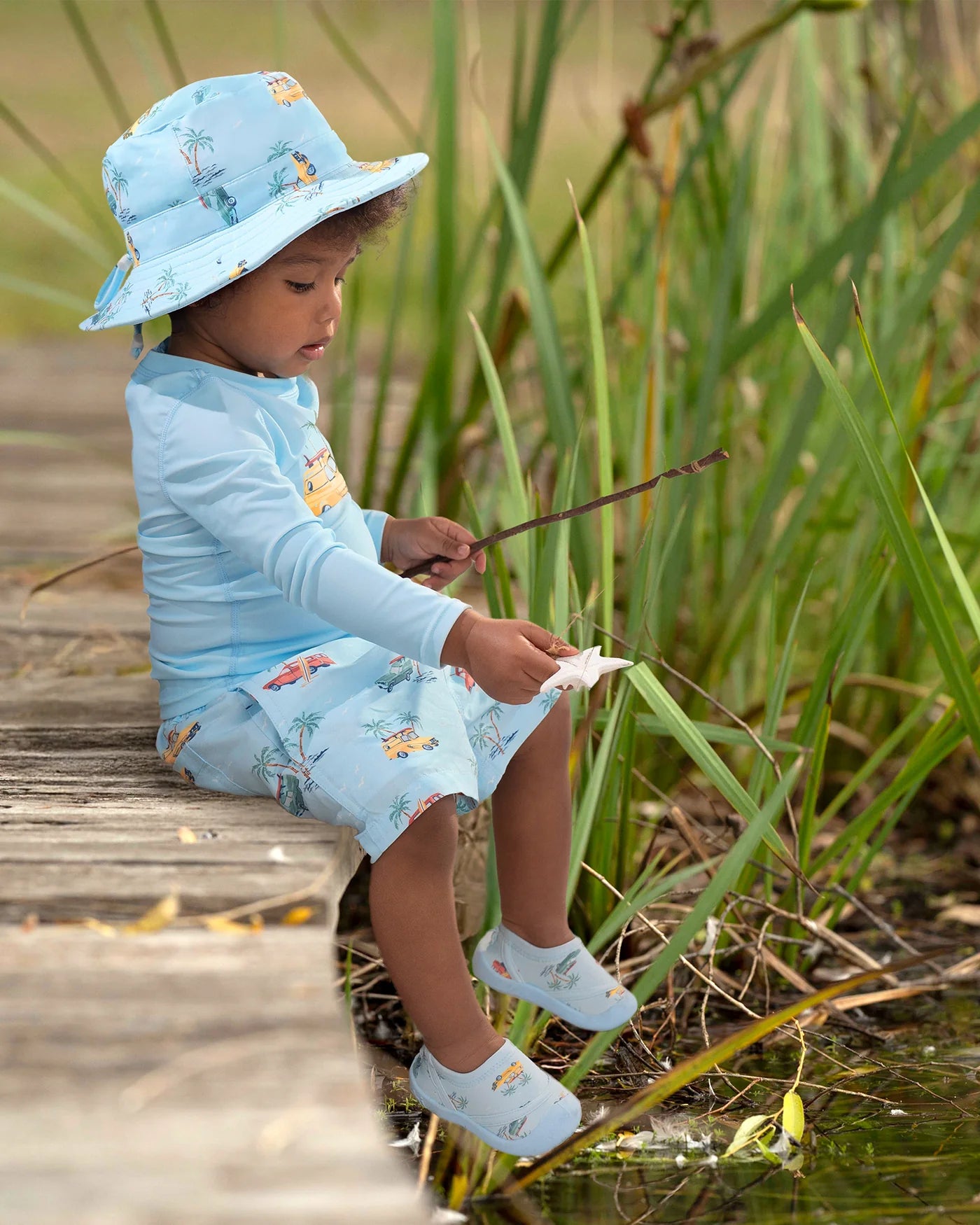 Toshi Swim Sunhat Paradise - Swell Seekers Sky