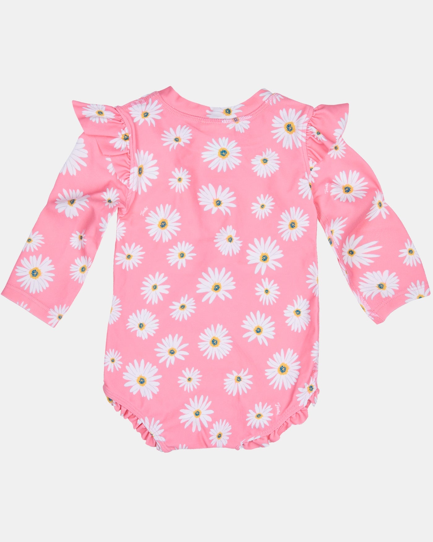 Toshi Swim Onesie L/S Ripple - Daisy Watermelon