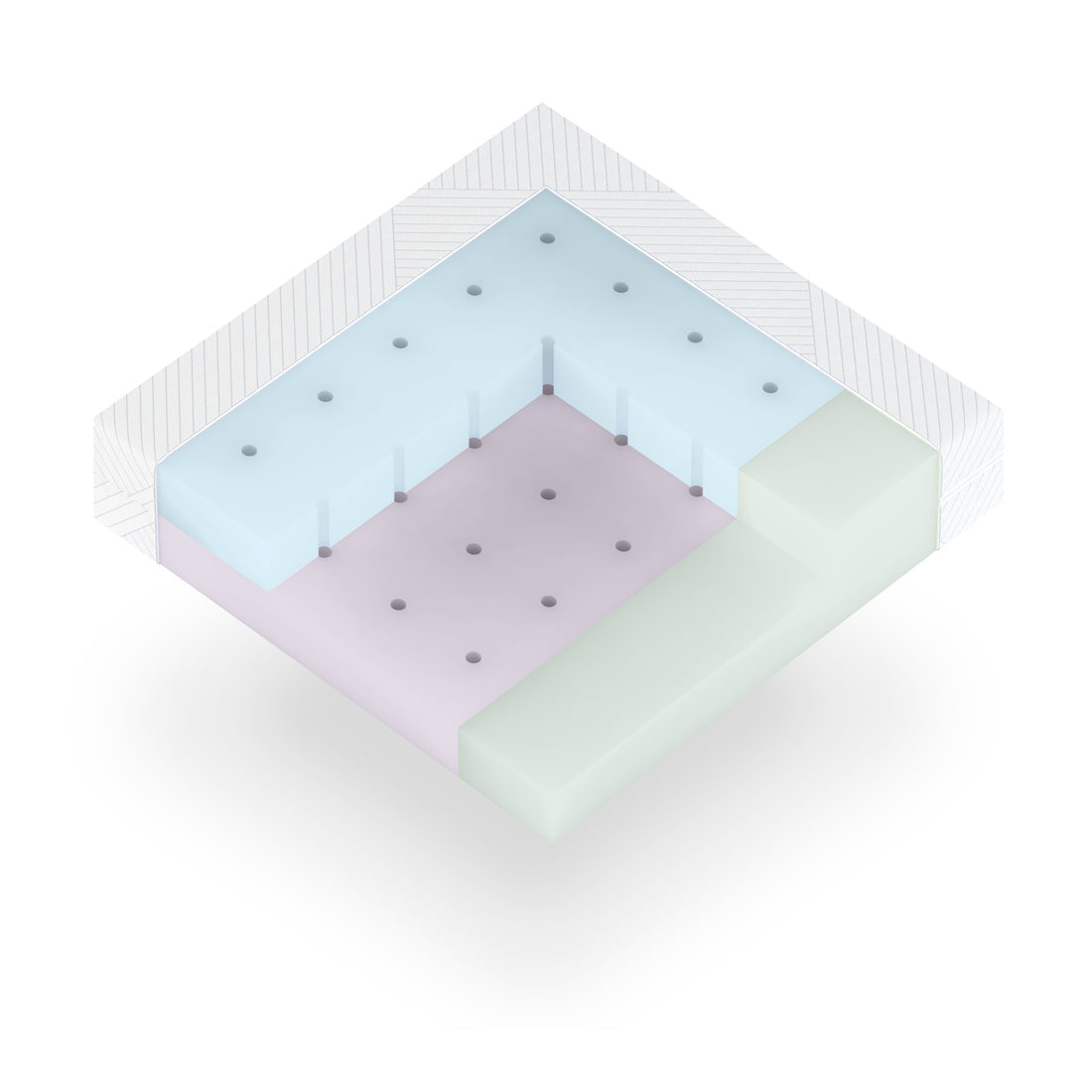 BabyRest DuoCore Bamboo Euro Cot Size Mattress 140 x 70 cm