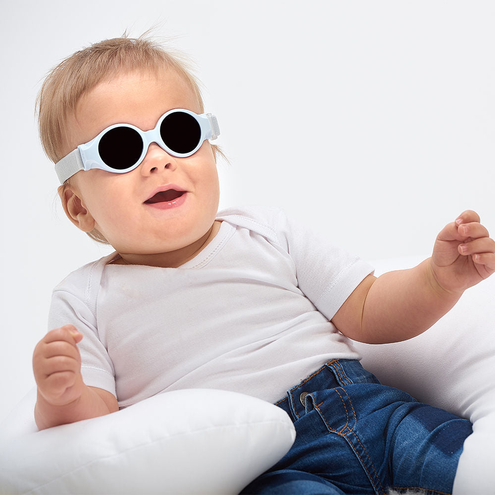 Beaba Glee Baby Clip Strap Sunglasses - Powder Blue 0-9 Months