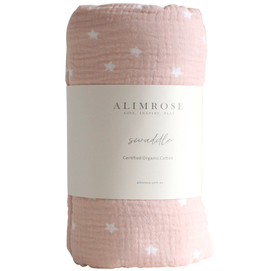 Alimrose Muslin Swaddle Starry Night Pink
