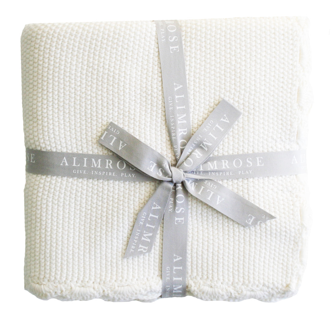Alimrose Knit Mini Moss Stitch Baby Blanket