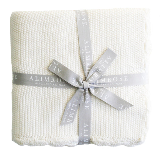 Alimrose Knit Mini Moss Stitch Baby Blanket