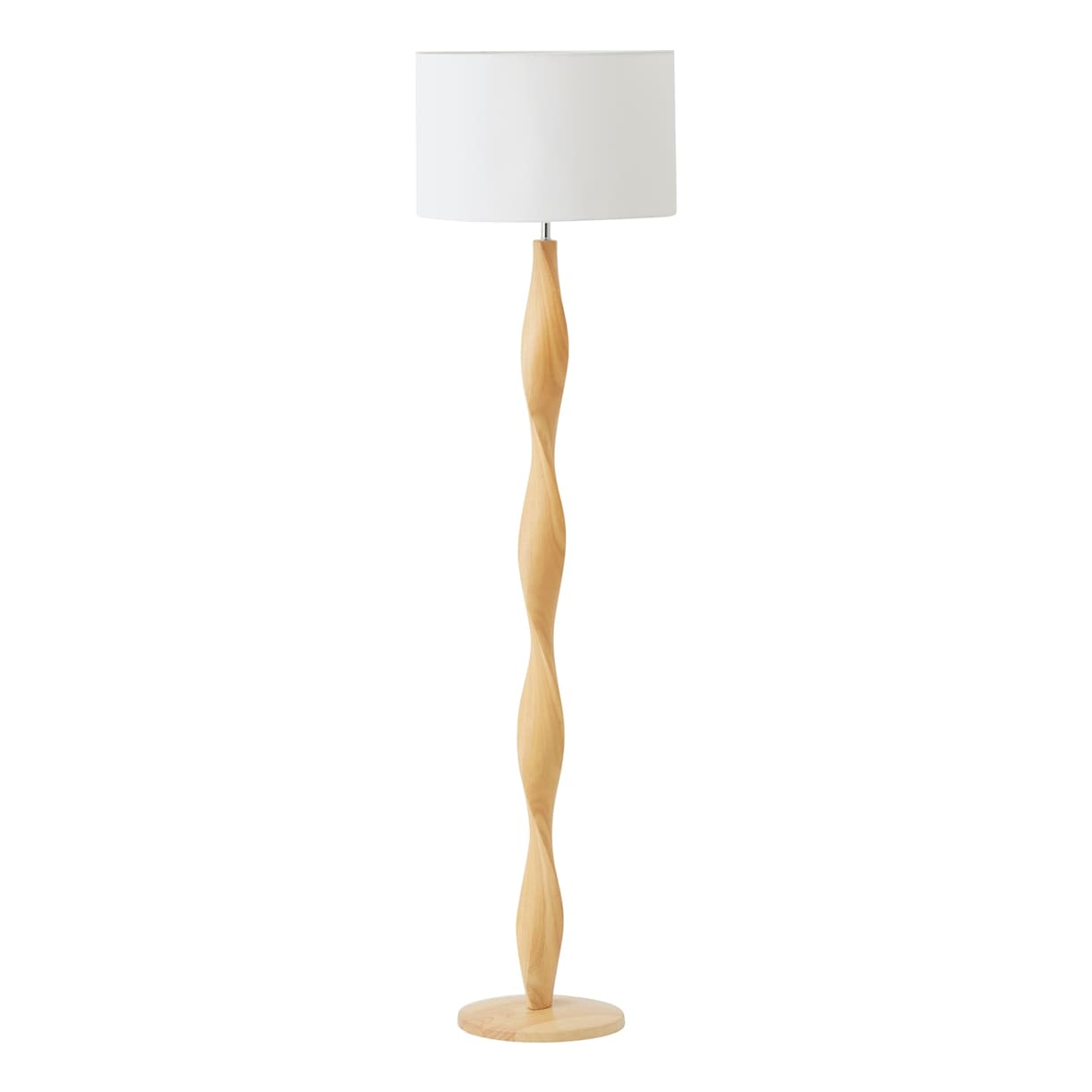 PRIYA WOOD FLOOR LAMP 40X150CM NAT/WHITE