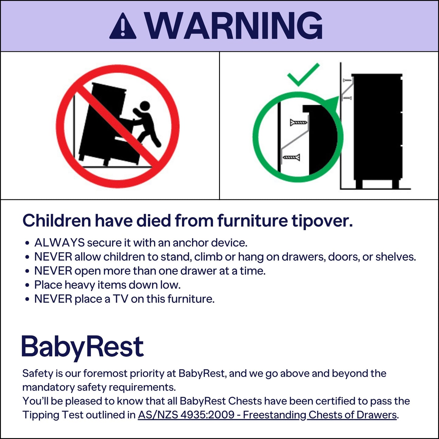 BabyRest Grove Cot & Chest Bundle