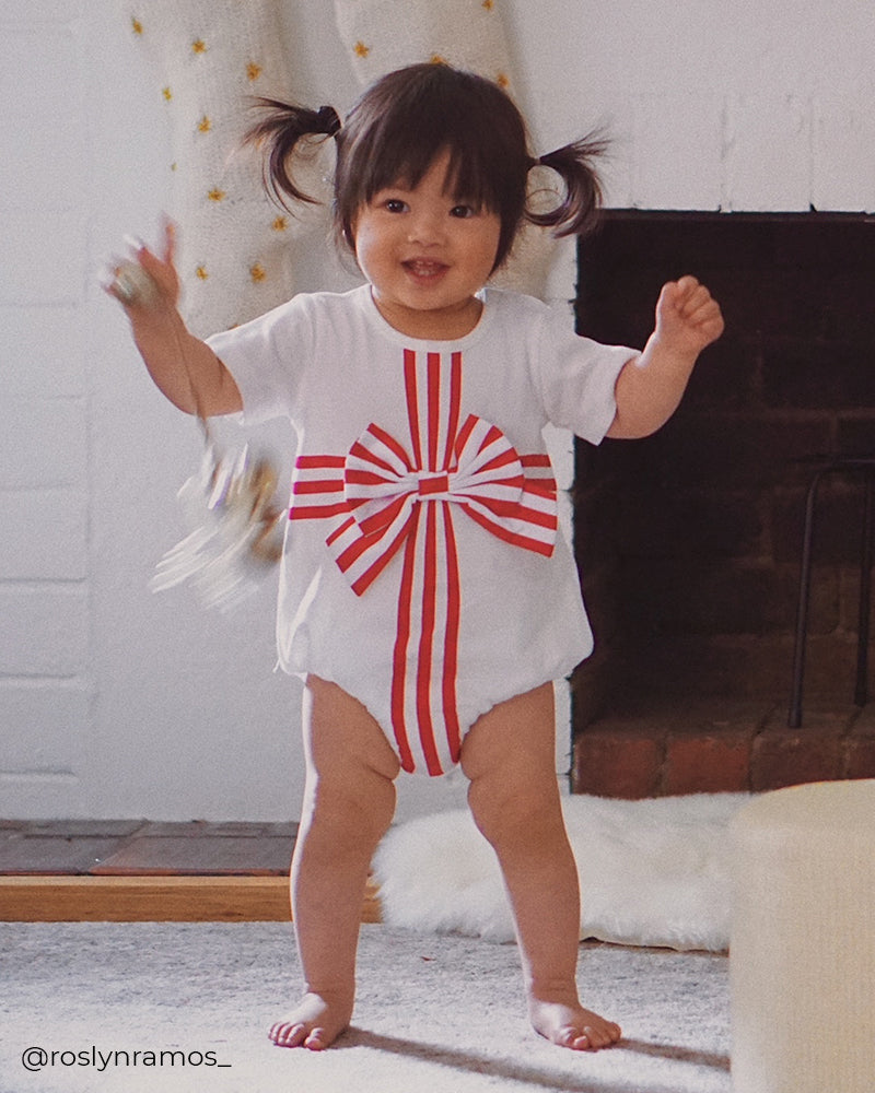 Bébé by Minihaha - GIFT ROMPER WITH HEADBAND - Red